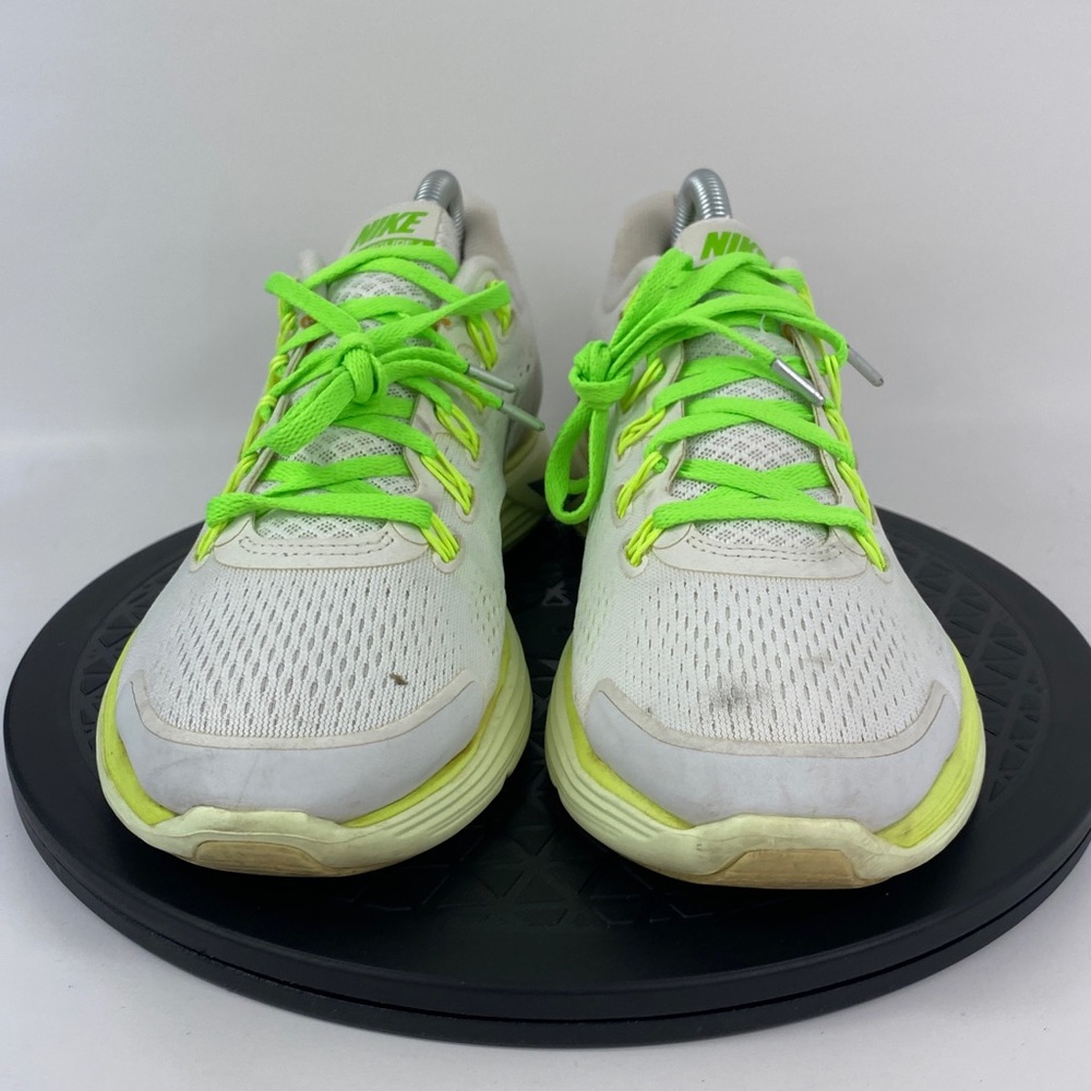 Nike Lunarglide 4 White/Green Running Shoes 531988-103 Women's Size 8 - Picture 2 of 13
